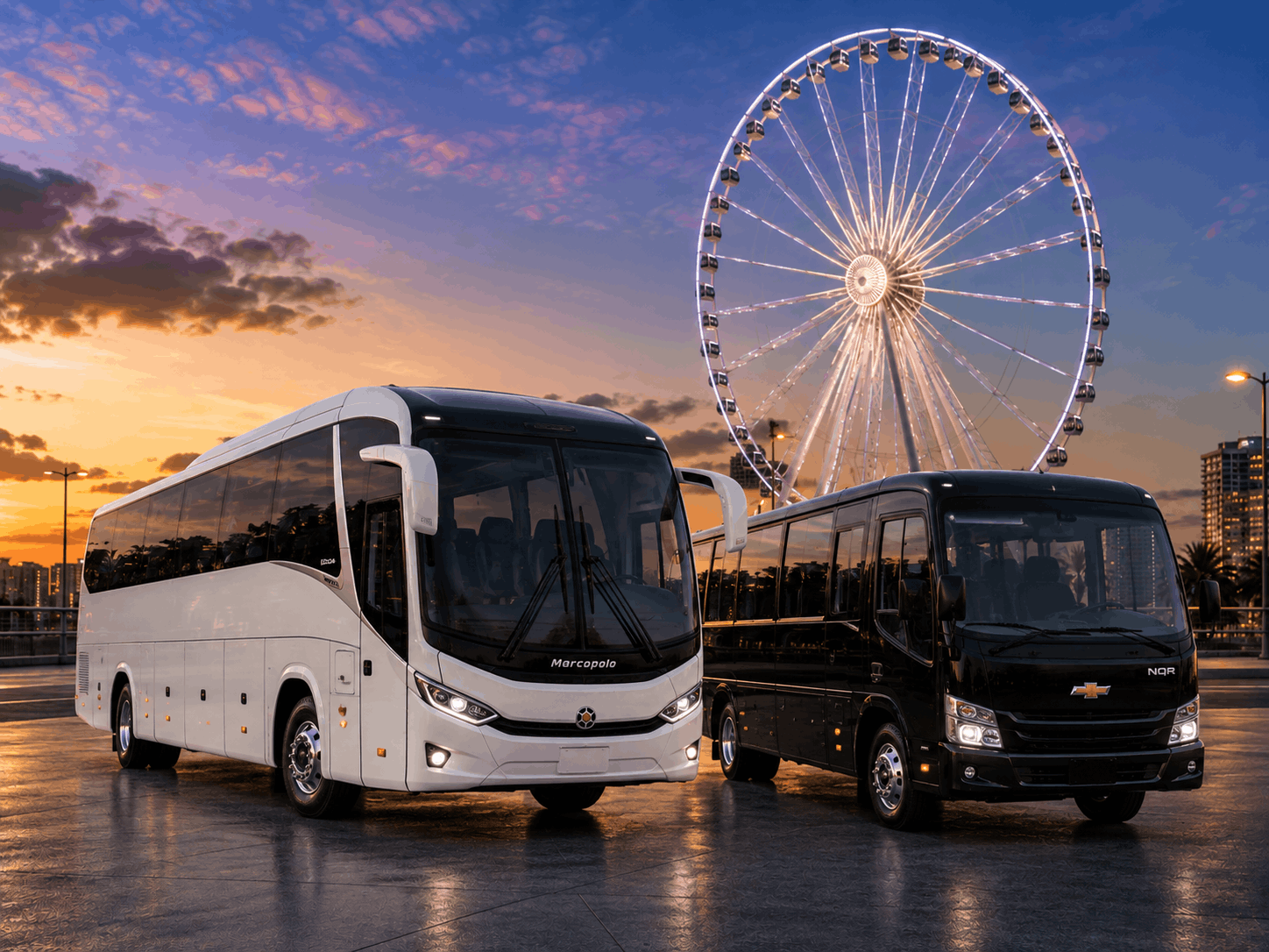Buses y busetas para transporte empresarial y transporte de personal